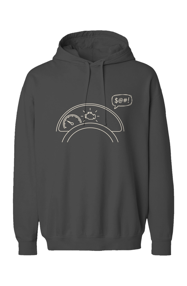 Check Engine Garment Dyed Fleece Hood