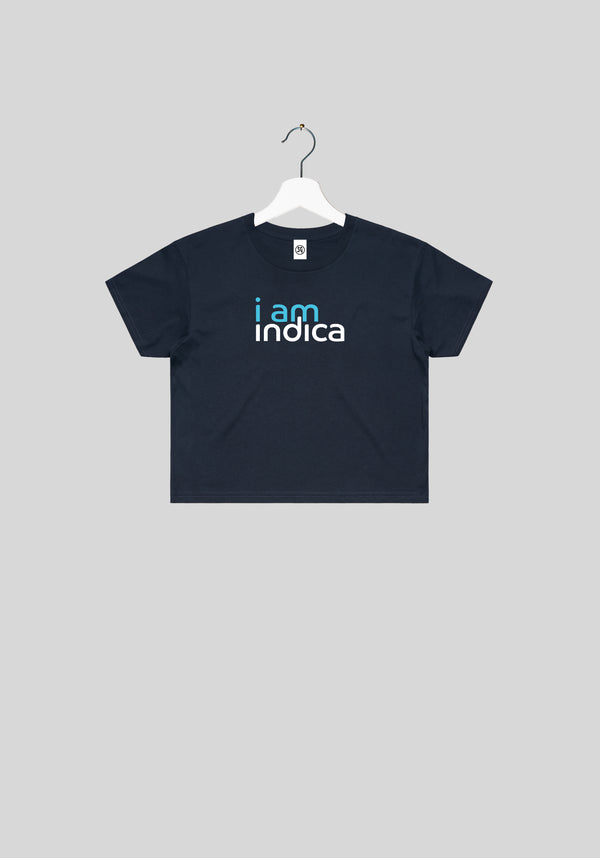 I Am Indica Font One Women's Crop Light Thread