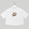 Cannabis Utopians Orange Flower Crop Tee | tshirts by Sano Gardens | Shop Utopian Threads