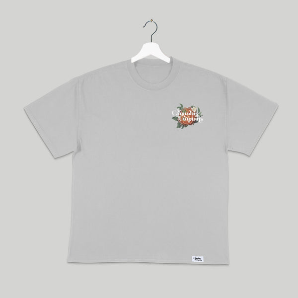 Cannabis Utopians Orange Flower Heavy Faded Thread | tshirts by Sano Gardens | Shop Utopian Threads