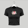 Cannabis Utopians Pink Flower Baby Tee | tshirts by Sano Gardens | Shop Utopian Threads