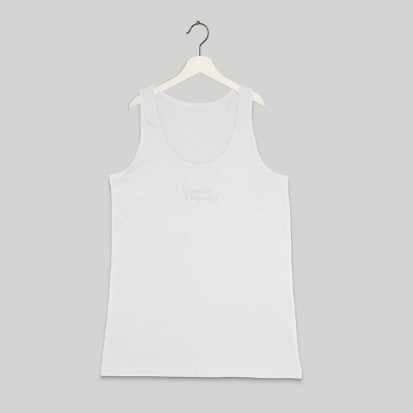 Cannabis Utopians Womens Rib Tank White | tank tops by Sano Gardens | Shop Utopian Threads