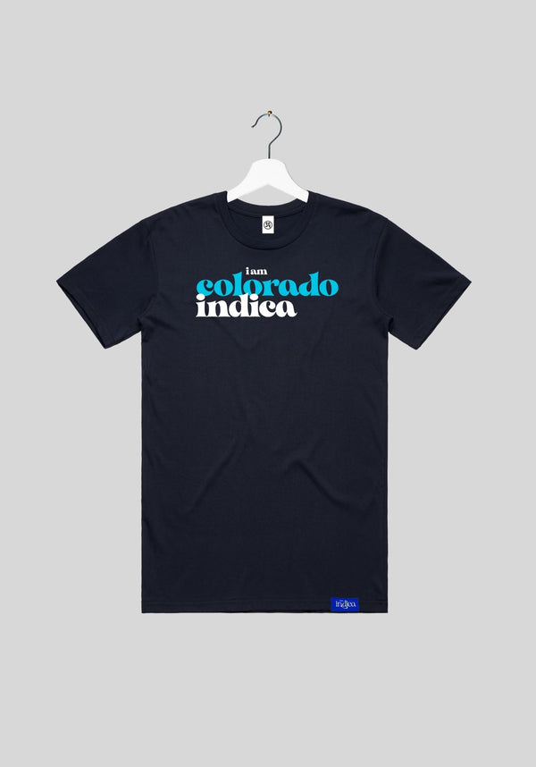 I Am Indica Colorado Font Two Light Thread Tee | tshirts by Utopian Threads | Shop Utopian Threads