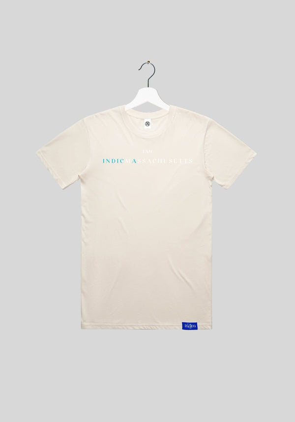 I Am Indica Massachusetts Font Three Light Thread Tee | tshirts by Utopian Threads | Shop Utopian Threads