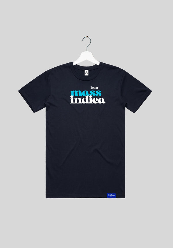 I Am Indica Massachusetts Font Two Light Thread Tee | tshirts by Utopian Threads | Shop Utopian Threads