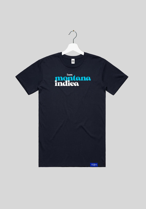 I Am Indica Montana Font Two Light Thread Tee | tshirts by Utopian Threads | Shop Utopian Threads