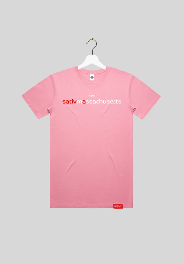 I Am Sativa Massachusetts Font One Light Thread Tee | tshirts by Utopian Threads | Shop Utopian Threads