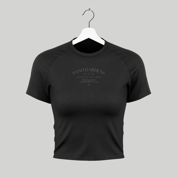 Sano Gardens High Quality Has Respectfully Extracted Black Version Baby Tee | tshirts by Sano Gardens | Shop Utopian Threads