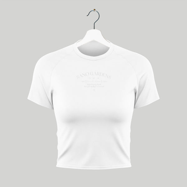 Sano Gardens High Quality Has Respectfully Extracted White Version Baby Tee | tshirts by Sano Gardens | Shop Utopian Threads
