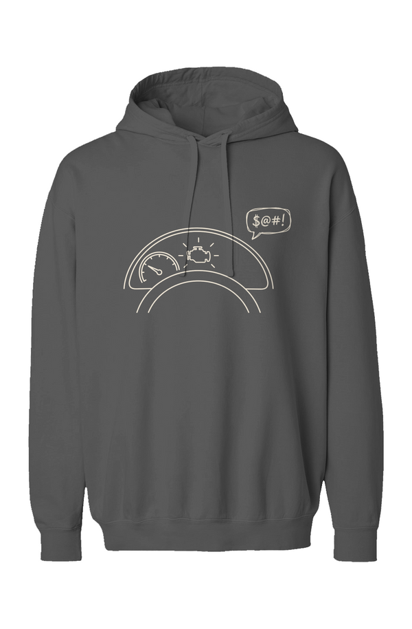 Check Engine Garment Dyed Fleece Hood