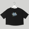 Cannabis Utopians Blue Flower Crop Tee | tshirts by Sano Gardens | Shop Utopian Threads